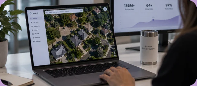 GeoX AI property data open on a laptop